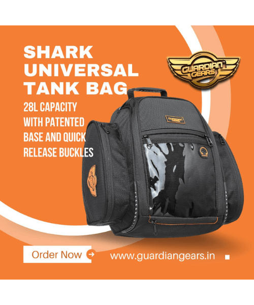 Guardian Gears Shark Universal 28L Tank Bag with Rain Cover