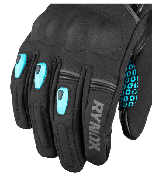 Rynox Dry Ice Waterproof Winter Gloves - Blue Black