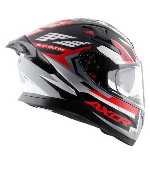 Axor Apex Streak Helmet - Dull Black Red