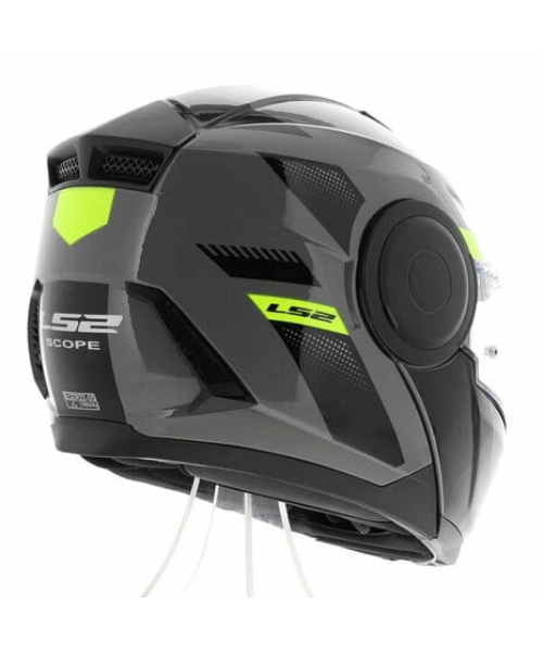 LS2 FF902 Scope Max Nardo Helmet - Gloss Grey Hi-Viz Yellow