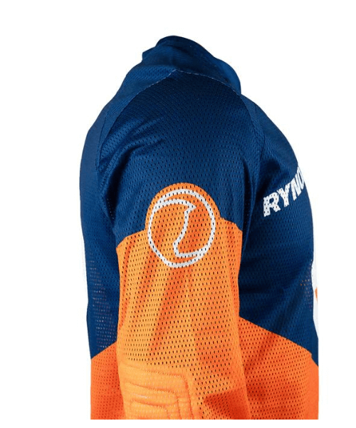 Rynox Switchback Neo Offroad Jersey - Hi-Viz Orange Blue