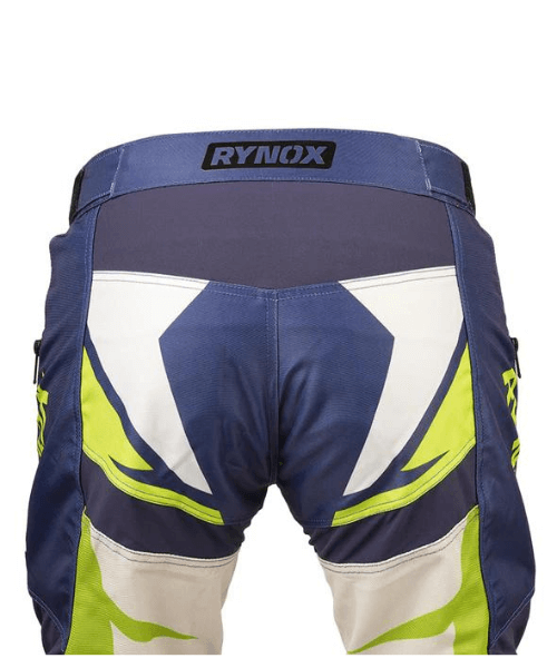 Rynox Dune Neo Offroad Pants - Blue Hi-Viz Green