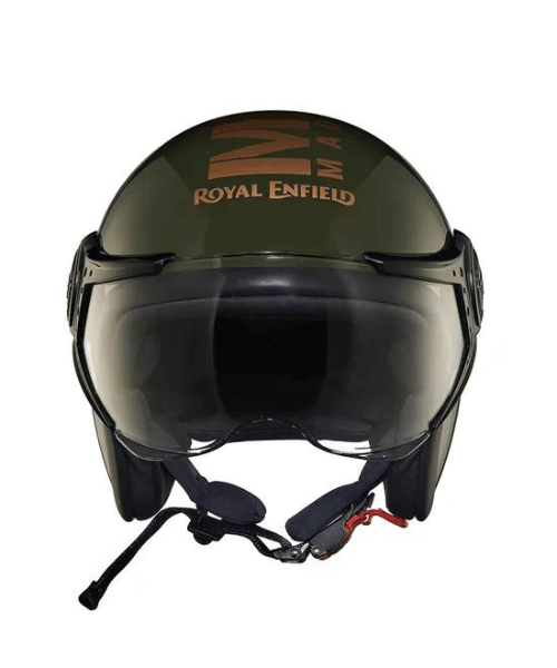 Royal Enfield Jet Open Face MLG Helmet - Green