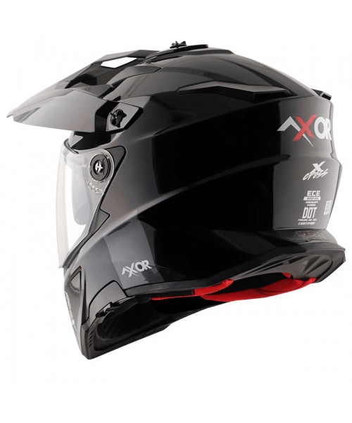 Axor X-Cross Dual Visor Sc Helmet - Black Red