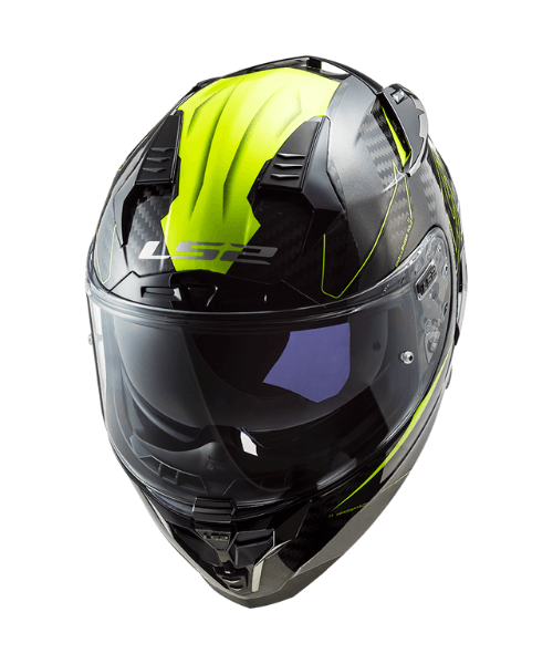 LS2 FF327 Challenger CT2 Fold Gloss Hi-Viz Helmet - Yellow