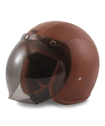 Vardenchi Leather Head Half Face Helmet