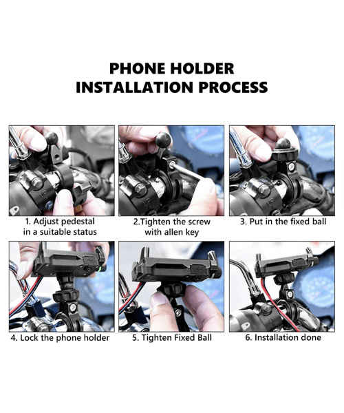 Yellowfin Claw Grip Aluminium Mobile Phone Holder Mount with 360 Rotation - M7 Black