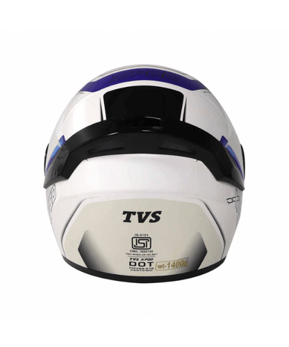 TVS Racing XPOD Helmet - Speedy White Blue