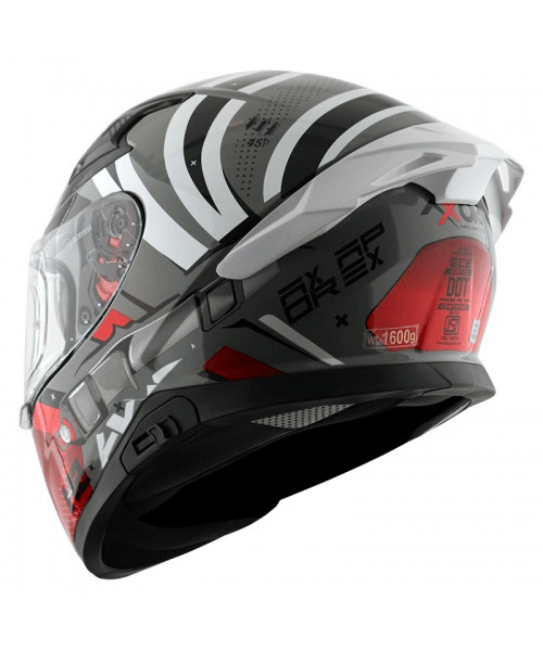 Axor Apex Hex-2 Helmet - Cool Grey Red