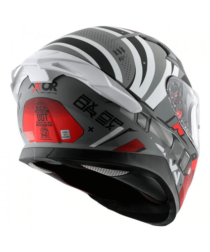 Axor Apex Hex-2 Helmet - Dull Cool Grey Red