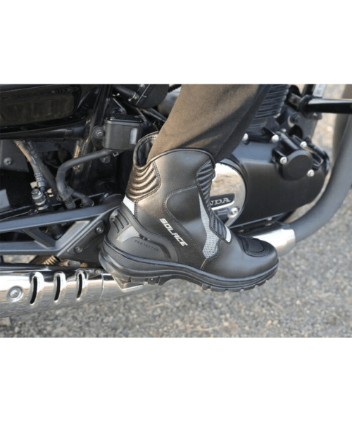 Solace Scout Motorcycle Boots - Black Grey