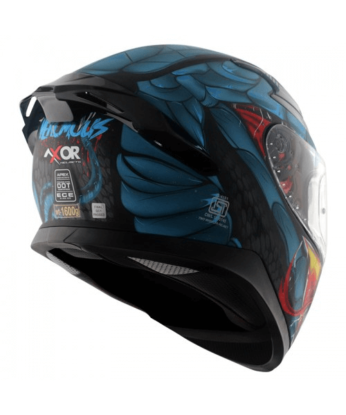 Axor Apex Venomous D/V Helmet - Dull Black Matt Blue