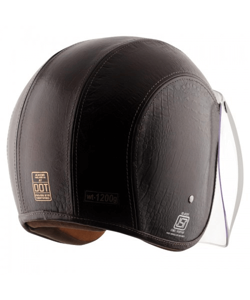 Axor Retro Jet Leather Legend Helmet - Coco Dark