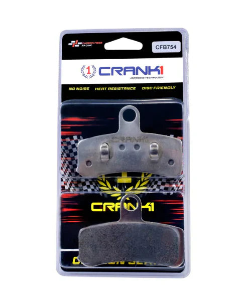Crank1 Carbon Brake Pads for Harley Davidson Dyna Fat Bob (2008-2017)