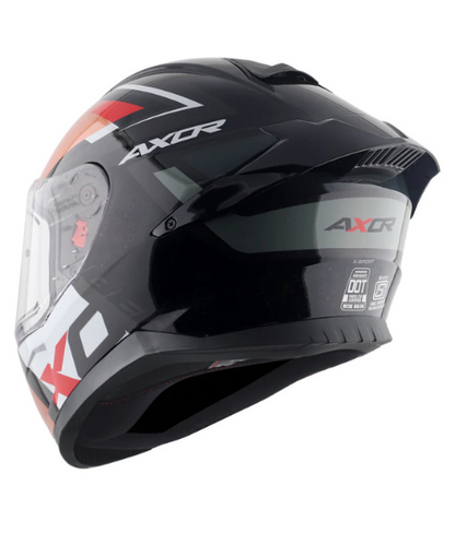 Axor Saber X-Sport Helmet - Gloss Black Orange