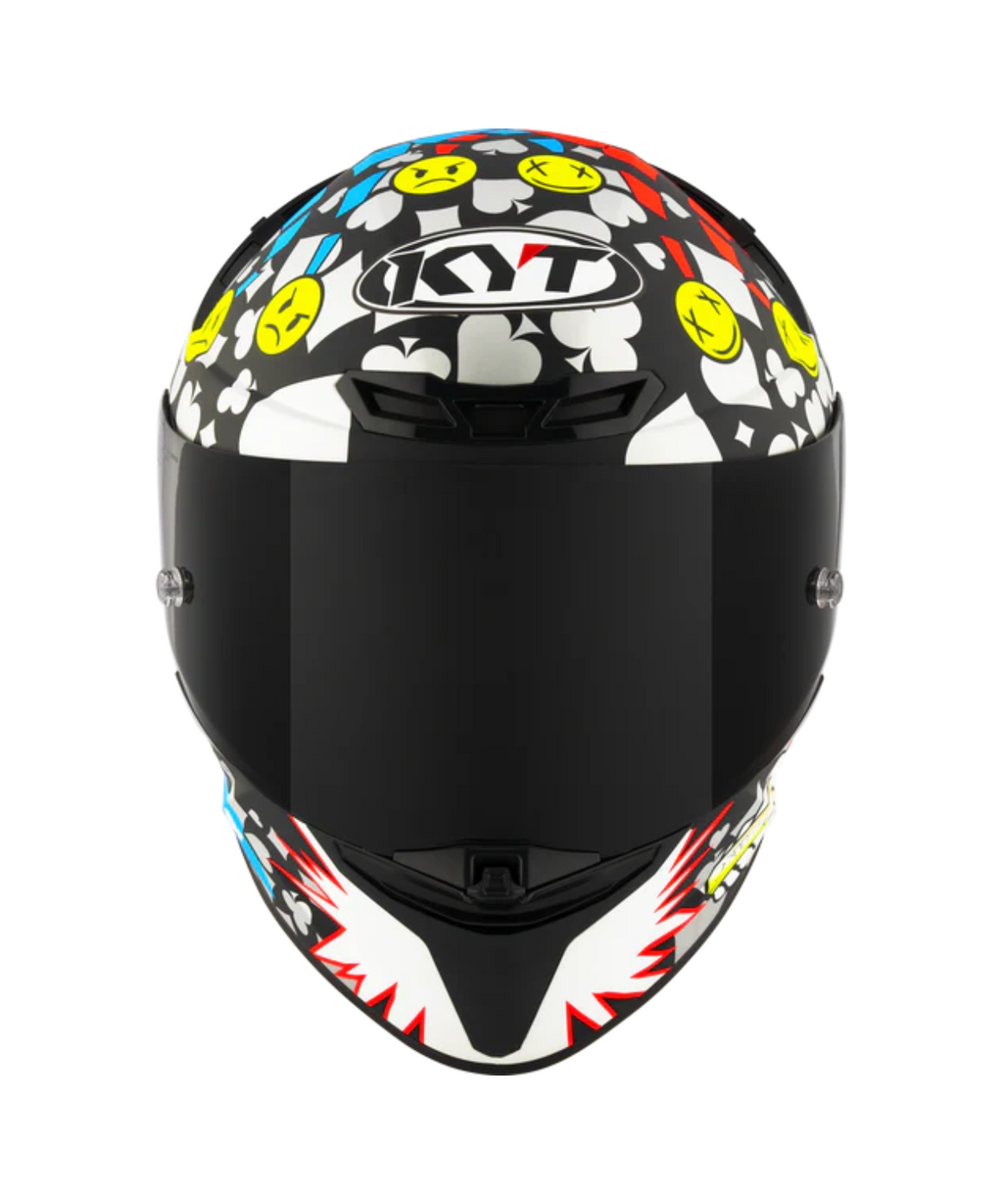 KYT TT-Revo Riccardo Rossi 2022 Replica Helmet - Matt Black Red Blue - KYT Helmets