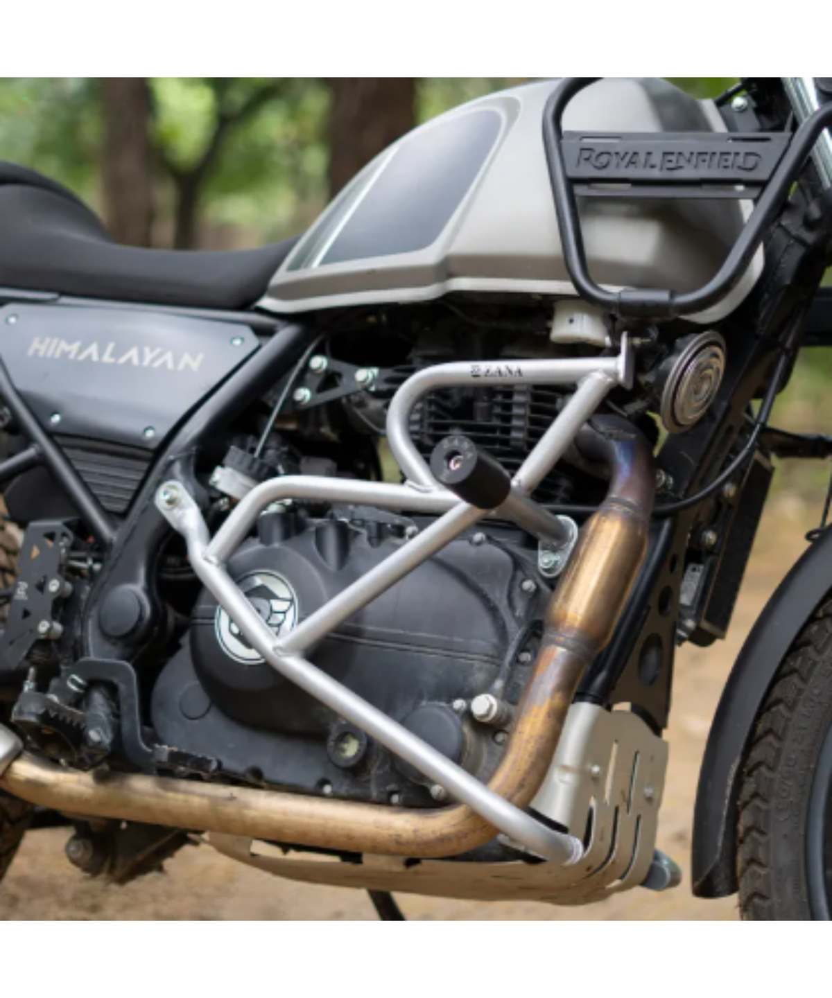 Zana Royal Enfield Himalayan BS6 Crash Guard with Slider MS Silver - ZI-8148 - Zana