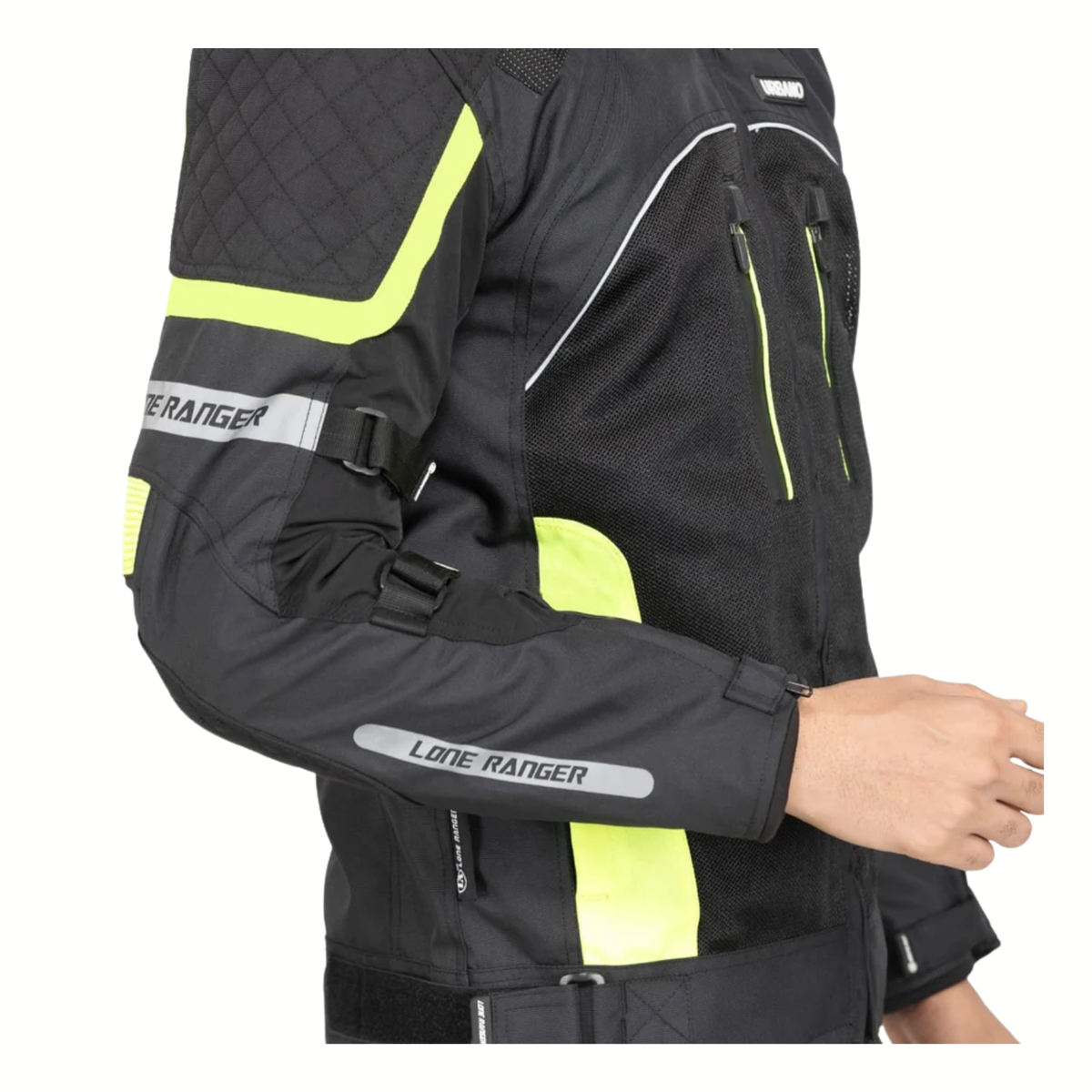 Lone Ranger Urbano Single Layer Riding Jacket - Black Neon Green