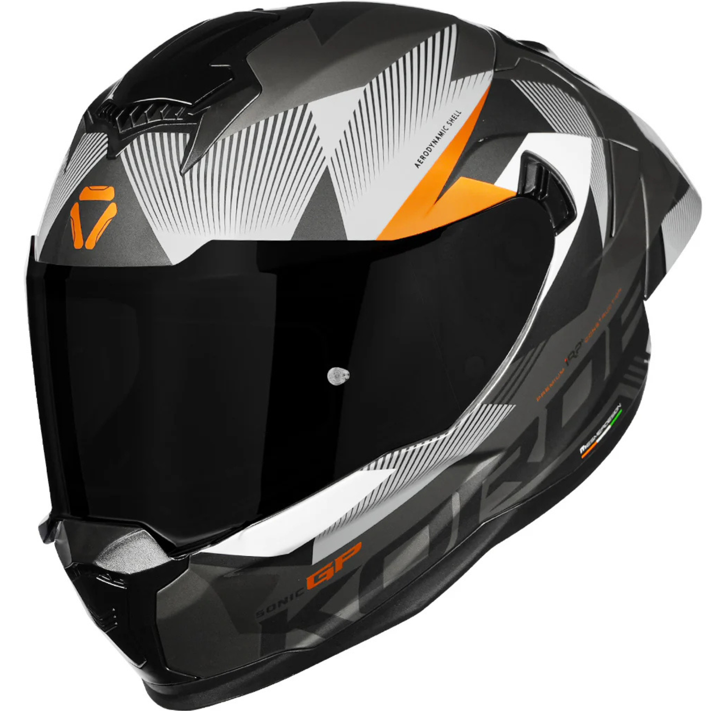 Korda Sonic GP Brave Helmet - Gloss Grey Gold