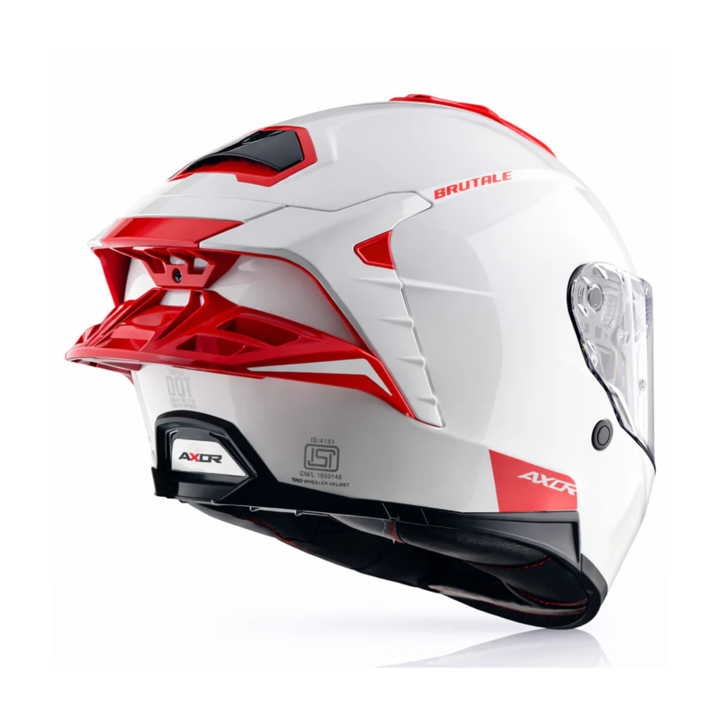 Axor Brutale Corsa Dual Spoiler Helmet - Gloss White Red