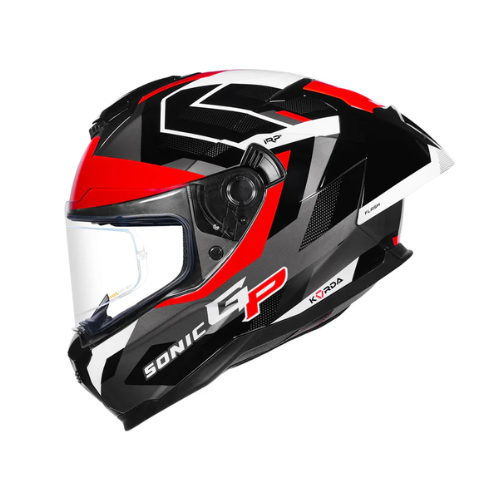 Korda Sonic GP Flash Helmet - Black Red