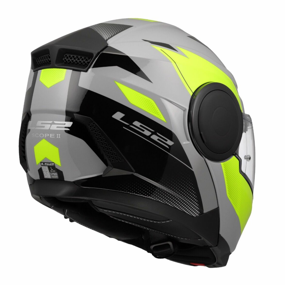 LS2 FF902 Scope ll Duria Helmet - Matt Grey Hi-Viz Yellow - LS2