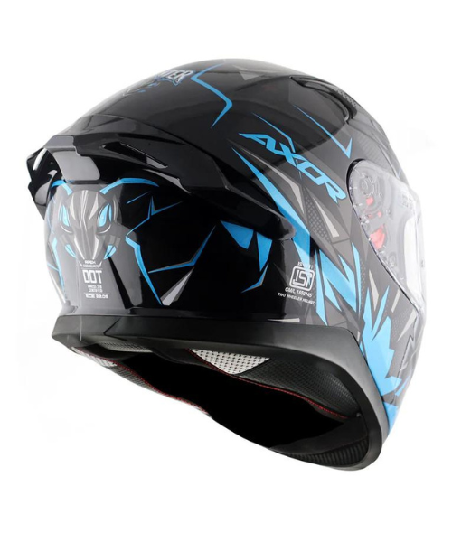 Axor Apex Hunter Helmet- Gloss Black Neon Blue