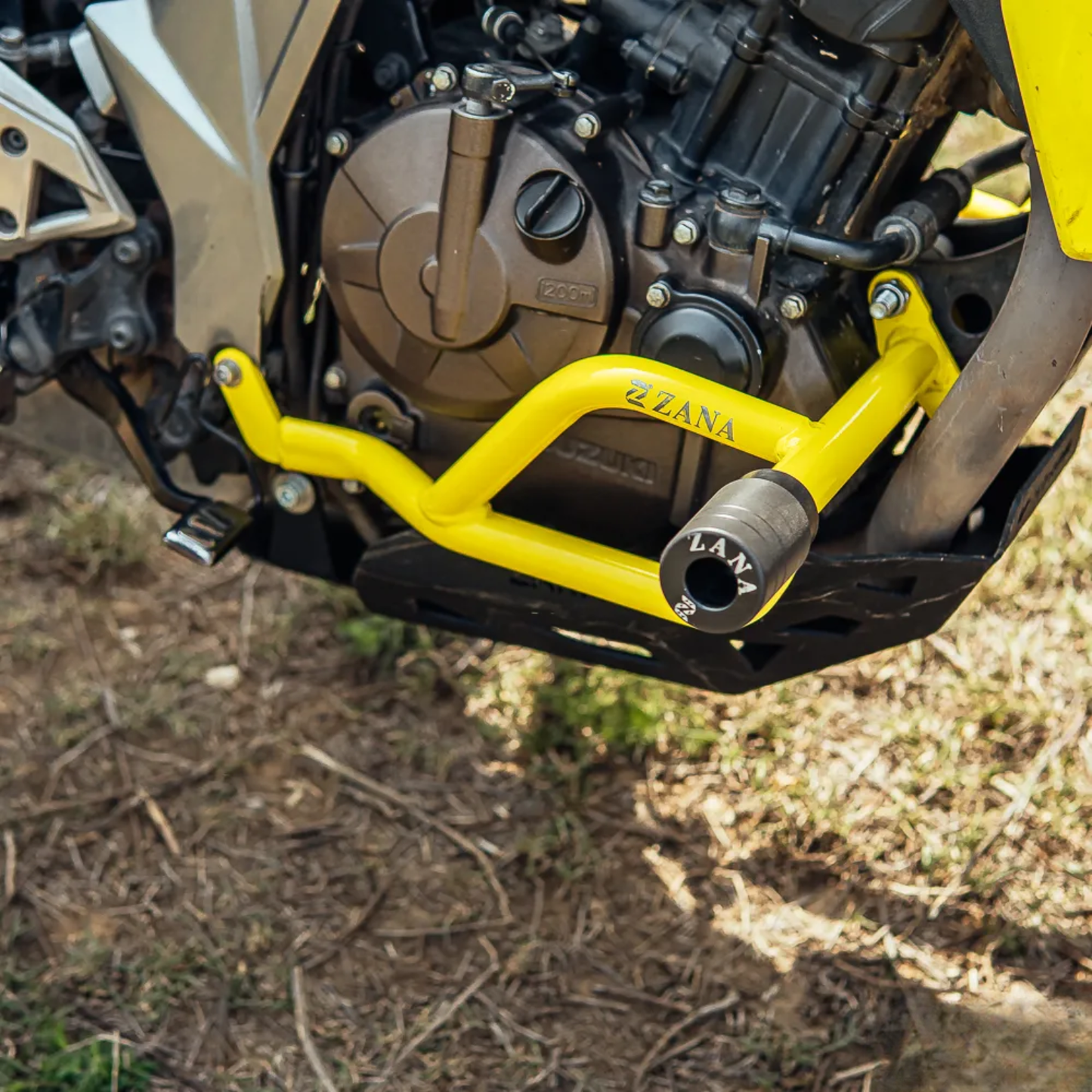 Zana Suzuki V-Strom SX 250 Upper & Lower Crash Guard with Slider Combo - Yellow - ZI-8757 / 8759