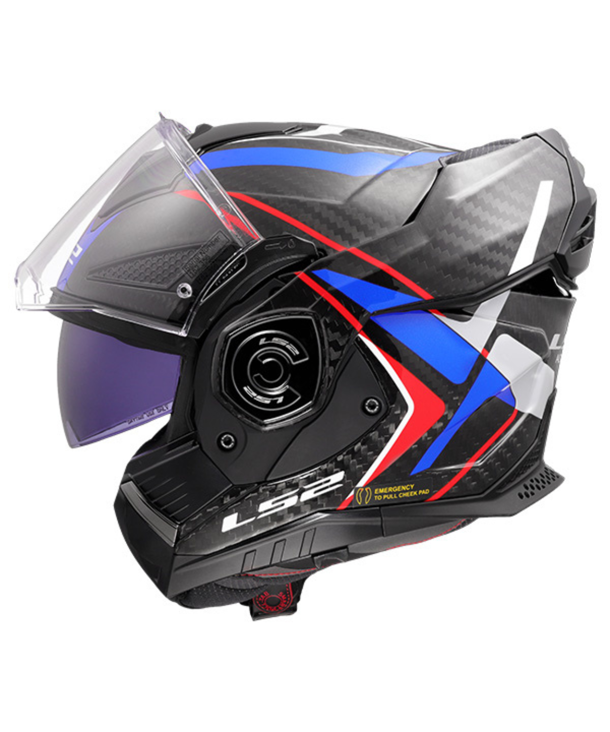 LS2 FF901 Advant X Carbon Fiber Future II Helmet (ECE 22.06) - Gloss Black Blue Red
