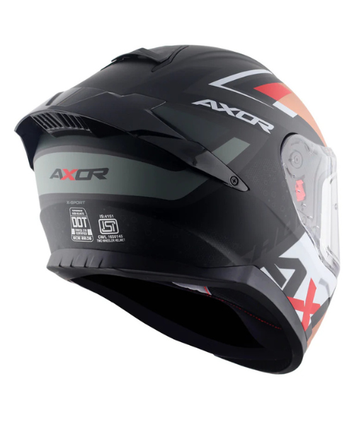 Axor Saber X-Sport Helmet - Dull Black Orange