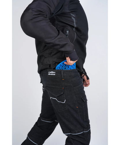 Rollin Denims Outlaw CORE-X Riding Cargo Jeans with Armour - Charcoal Black