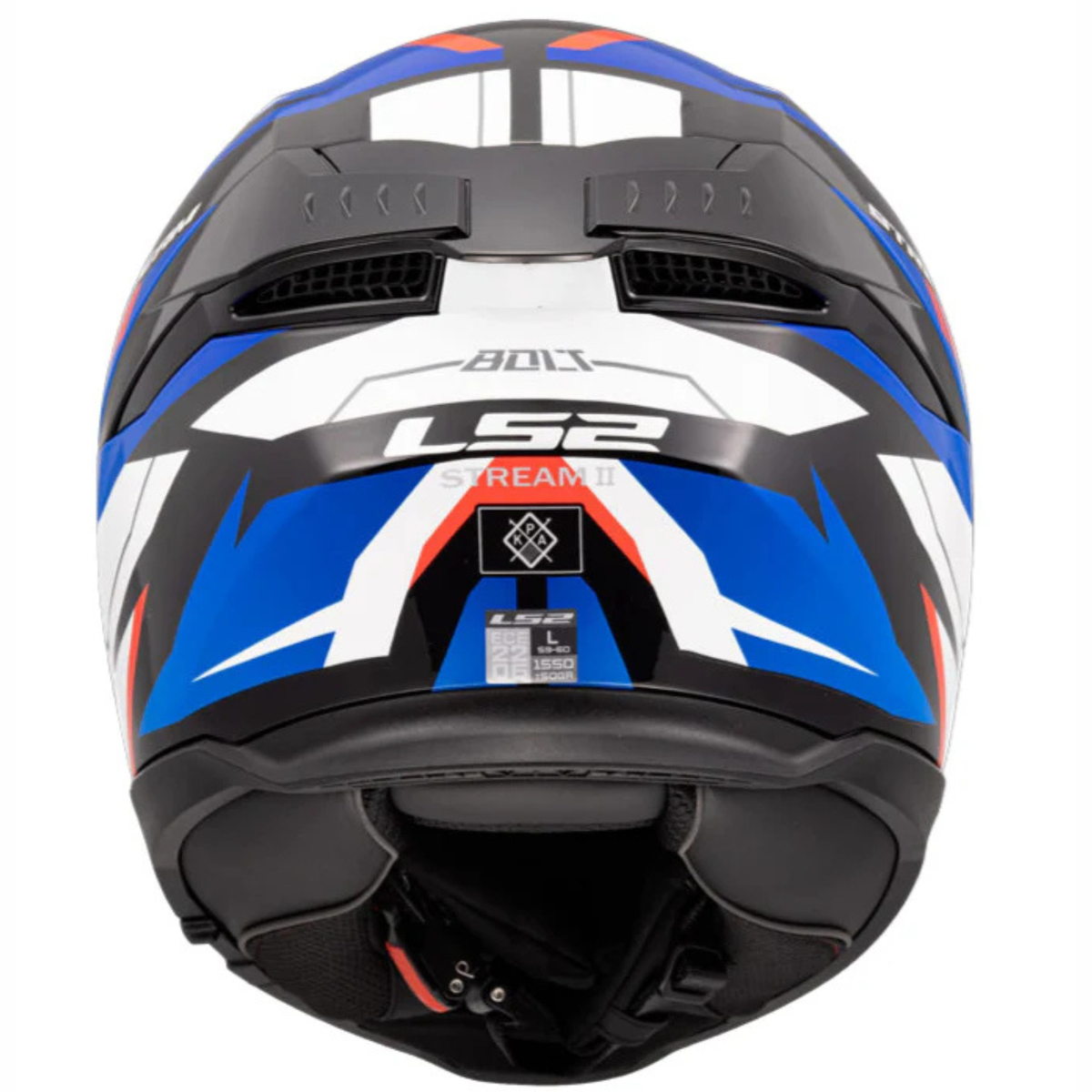 LS2 FF320 Stream II Bolt Helmet - Gloss Red Blue - LS2