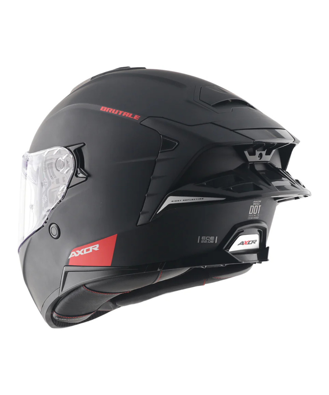 Axor Brutale Solid Colors Dual Spoiler Helmet - Matt Black