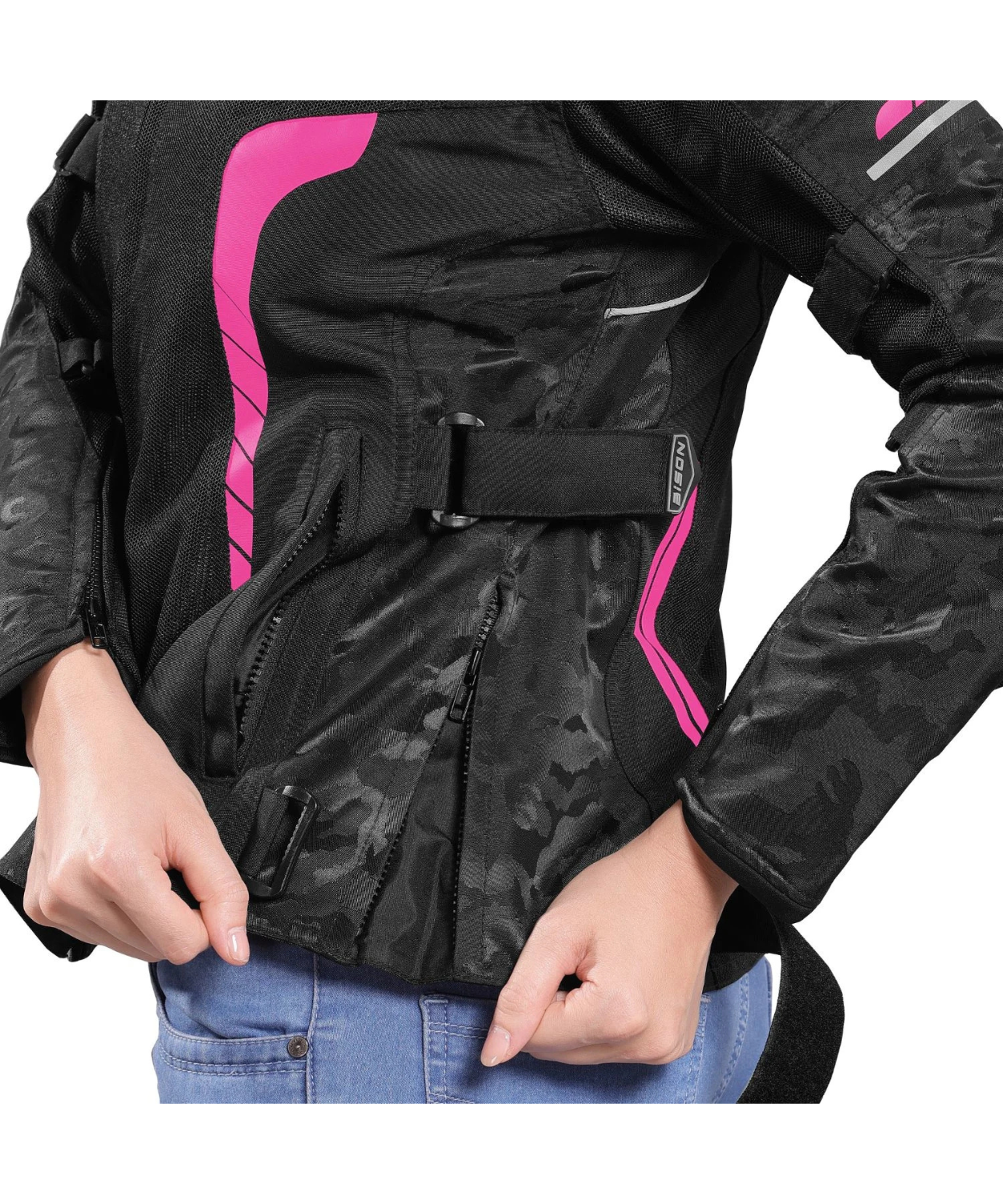 Bison ProGear Phoenix Women Riding Jacket - Hi-Viz Pink