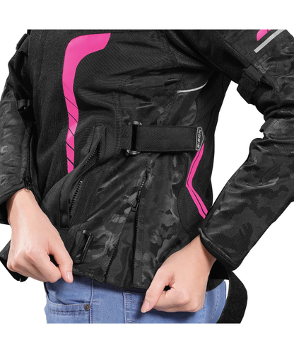 Bison ProGear Phoenix Women Riding Jacket - Hi-Viz Pink