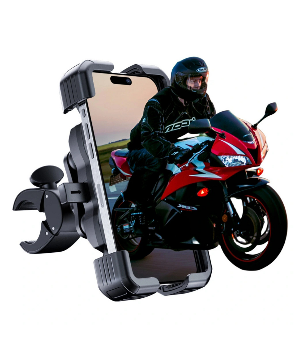 Revlox Flex Pro Motorcycle Mobile Mount with Vibration Dampener - Revlox