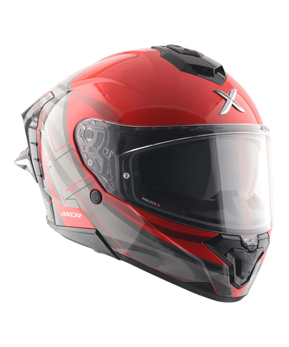 Axor Brutale Surges Dual Spoiler Helmet - Gloss Red Grey