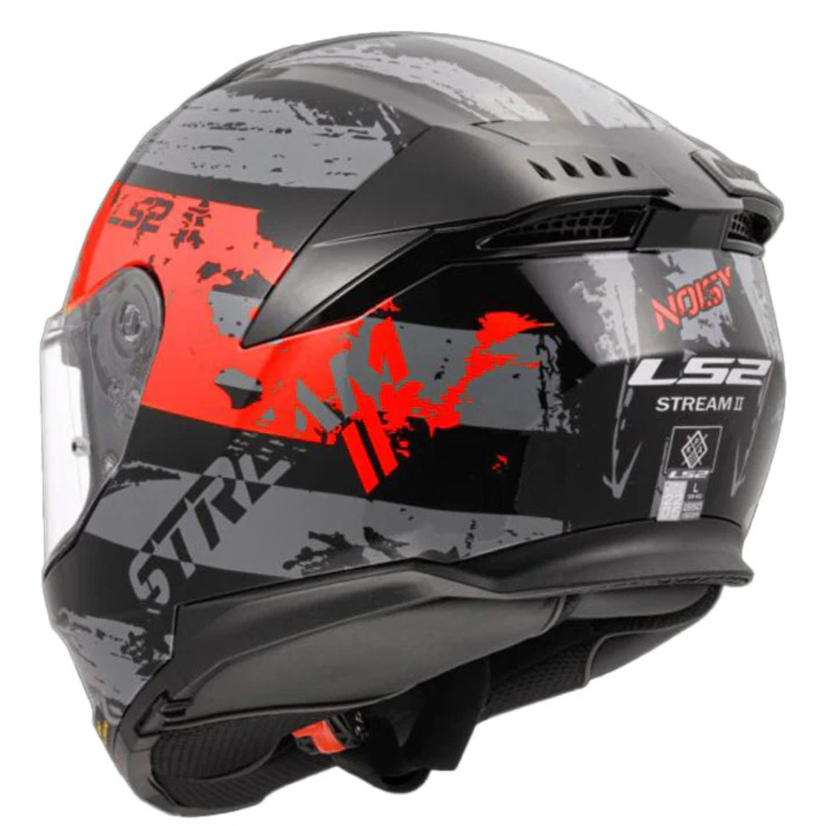 LS2 FF320 Stream II Noisy Helmet - Black Red - LS2