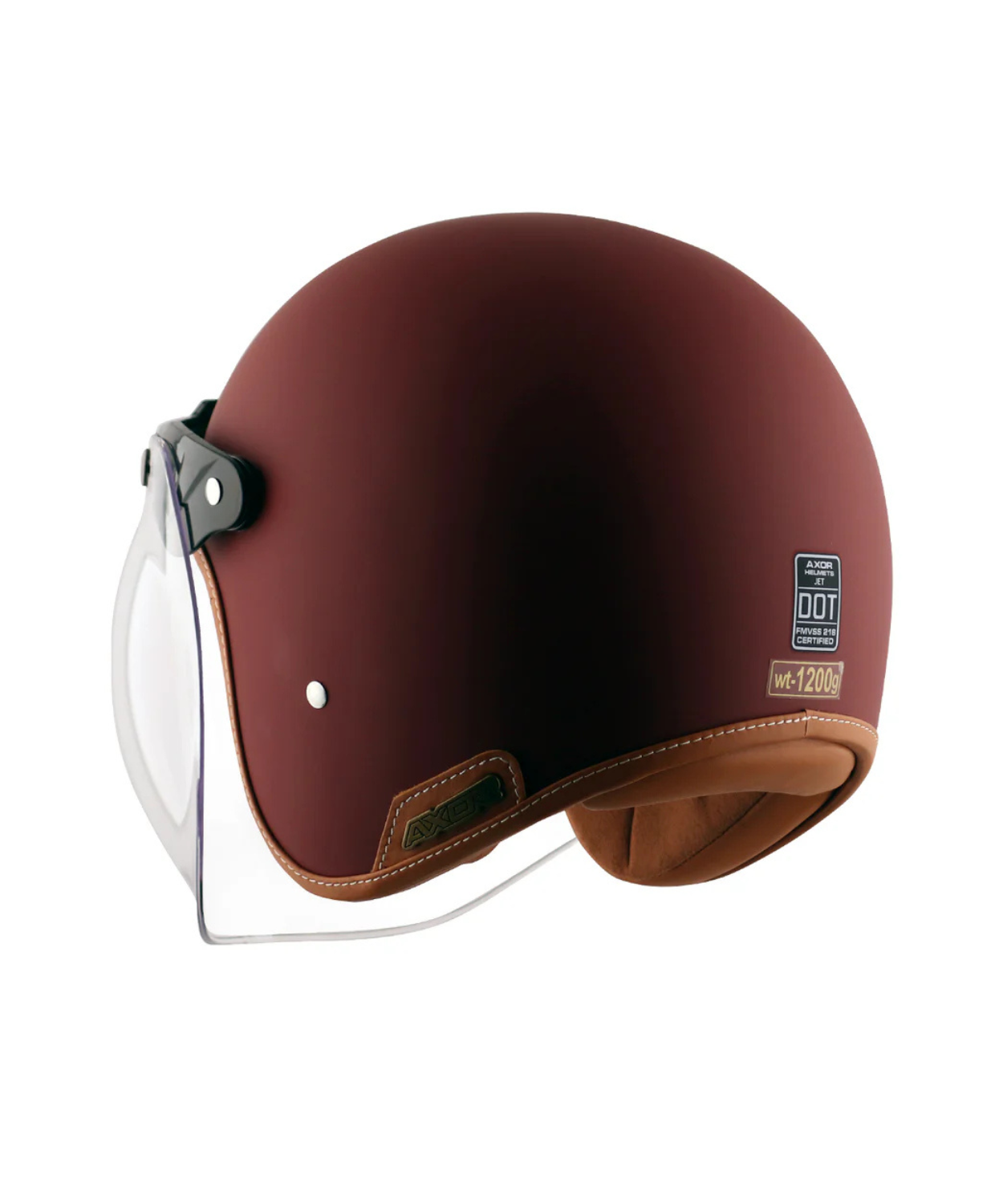 Axor Retro Jet Helmet - Dull Chestnut Red