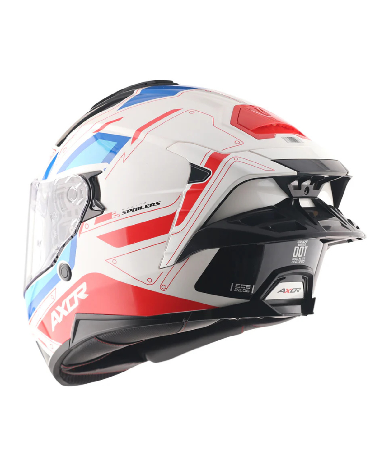 Axor Brutale Ryden Dual Spoiler Helmet - White Red