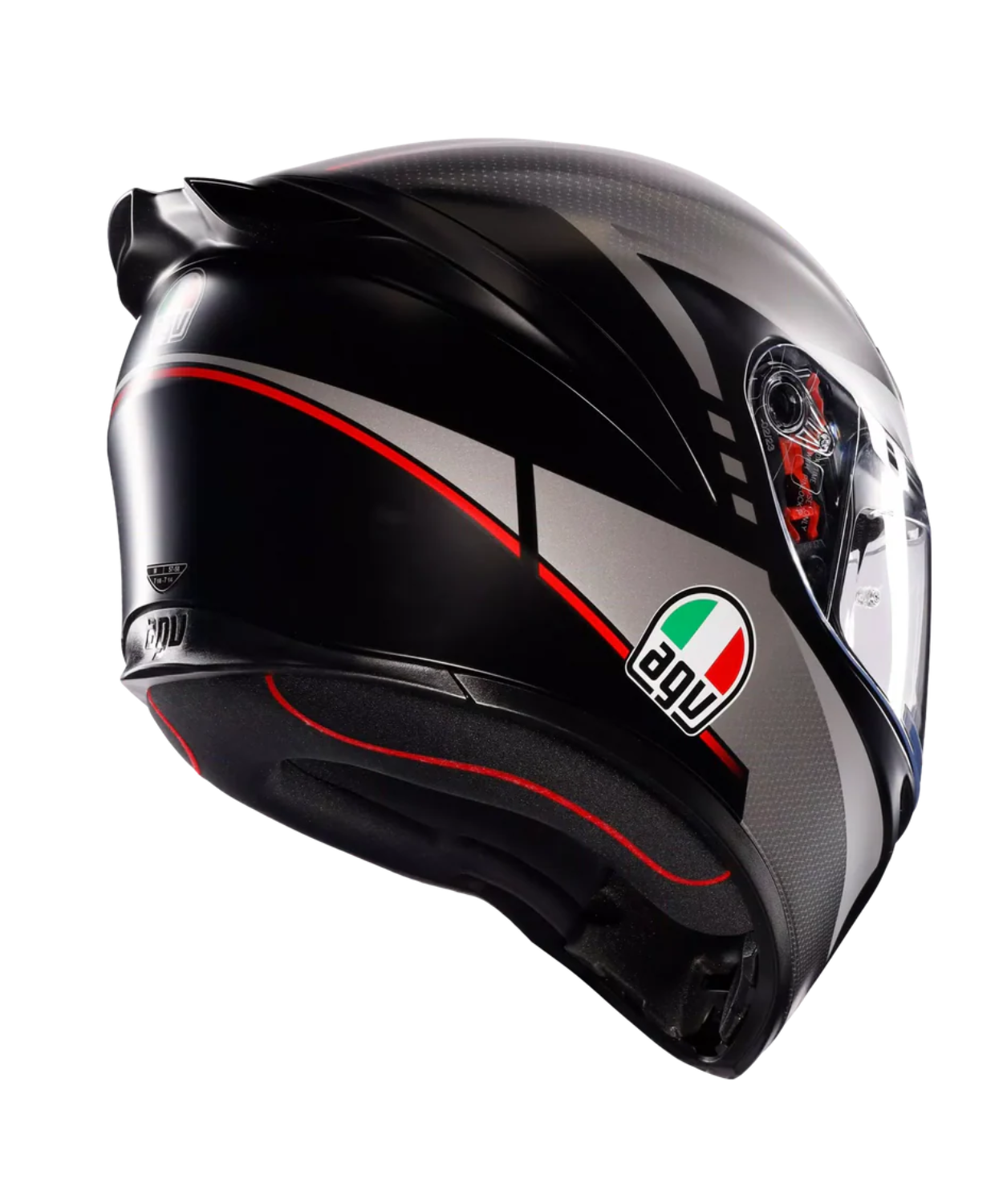 AGV K1 S Lap 034 Helmet - Matt Black Grey Red