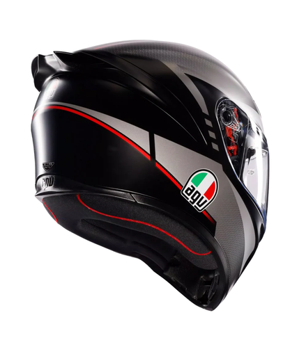AGV K1 S Lap 034 Helmet - Matt Black Grey Red