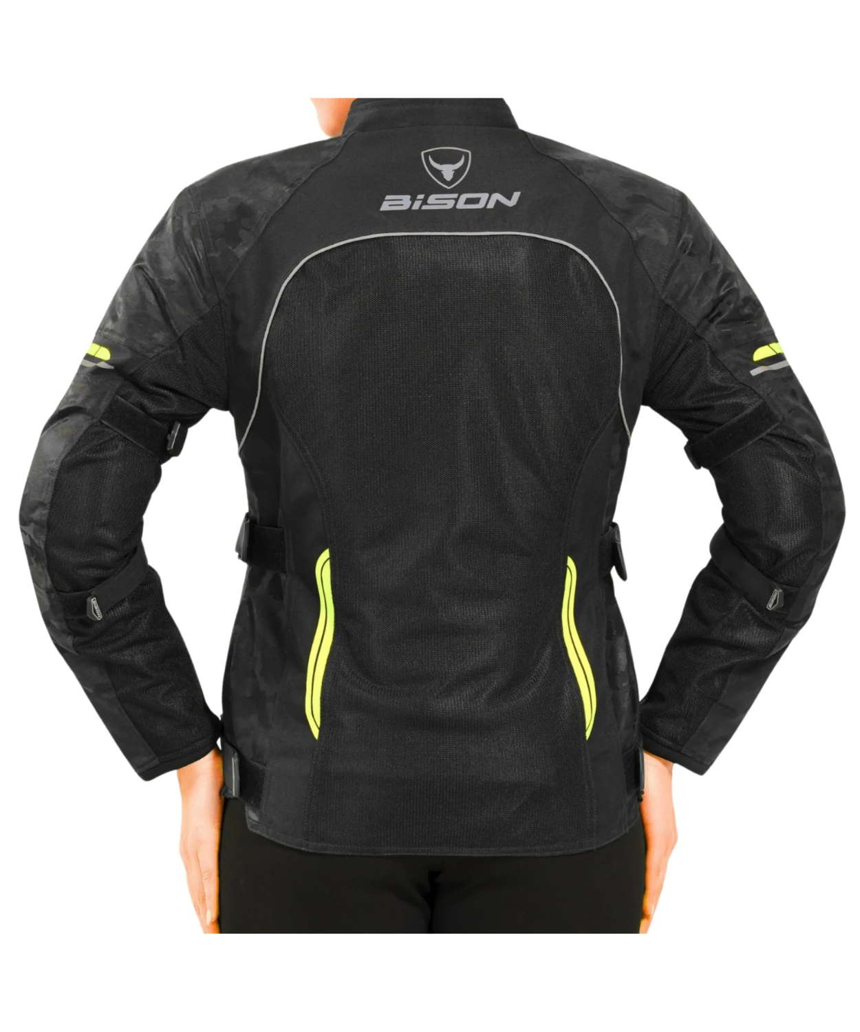 Bison ProGear Phoenix Women Riding Jacket - Hi-Viz Green