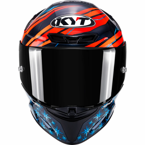 KYT TT-Revo Fernandez 2022 Replica Helmet - Gloss Blue Red