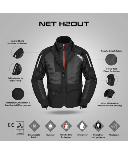 Spidi Net H2OUT Riding Jacket - Black