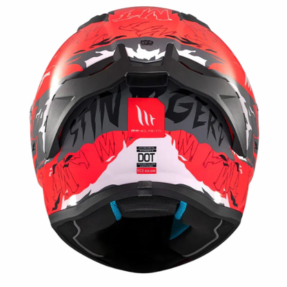 MT Stinger 2 Ardent C5 Helmet - Gloss Black Red