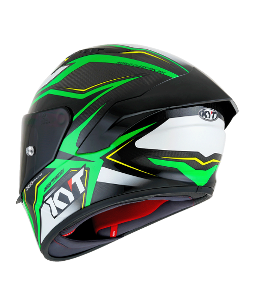 KYT NZ Race Carbon Stride Helmet - Green Fluo - KYT Helmets