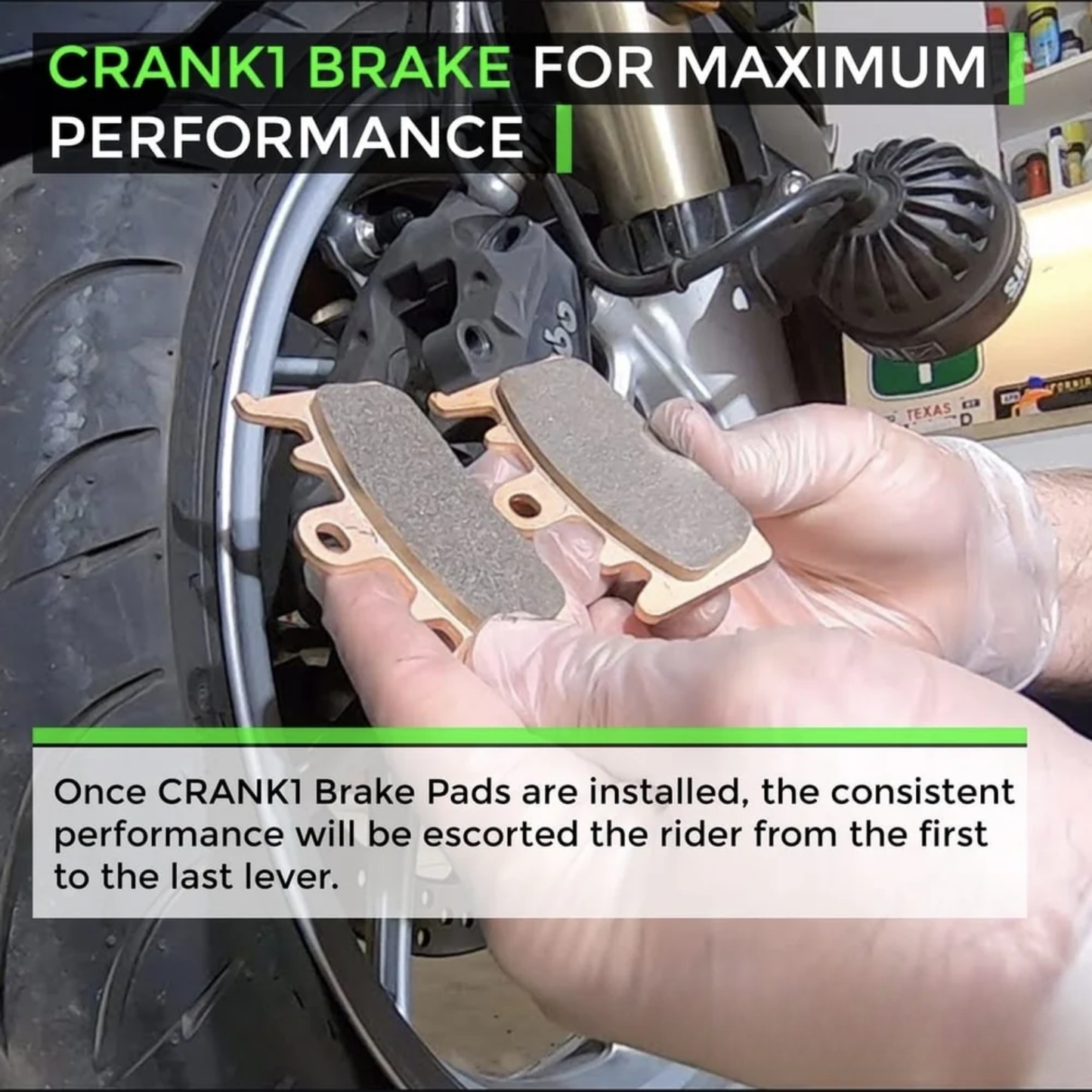 Crank1 Sintered Brake Pads for TVS Apache RTX 300 (2025 Onwards)