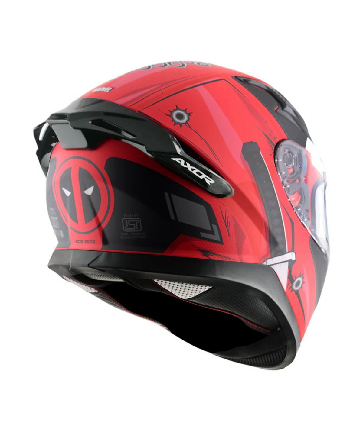 Axor Apex Marvel Deadpool Helmet - Dull Red Black - AXOR