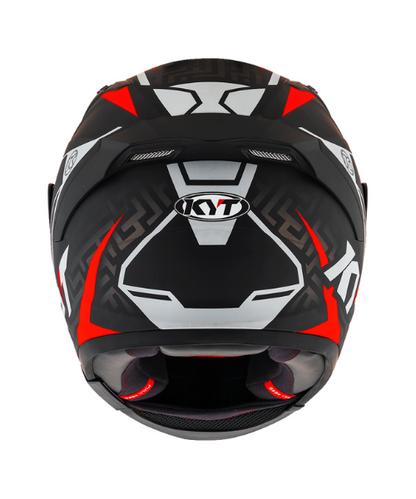 KYT Striker #02 Helmet - Matt Black Red